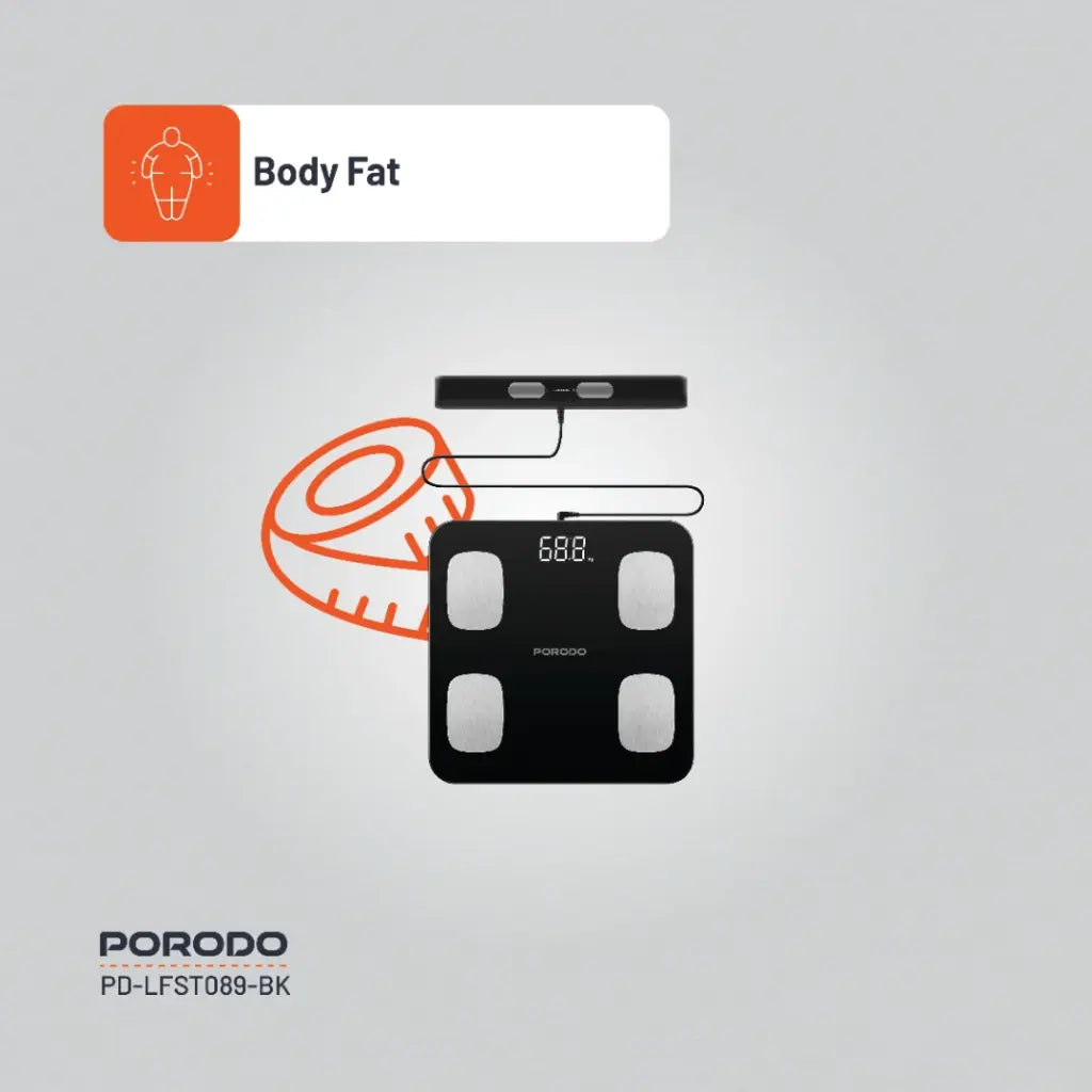 Porodo Lifestyle Precise Analysis Smart Scale - Black