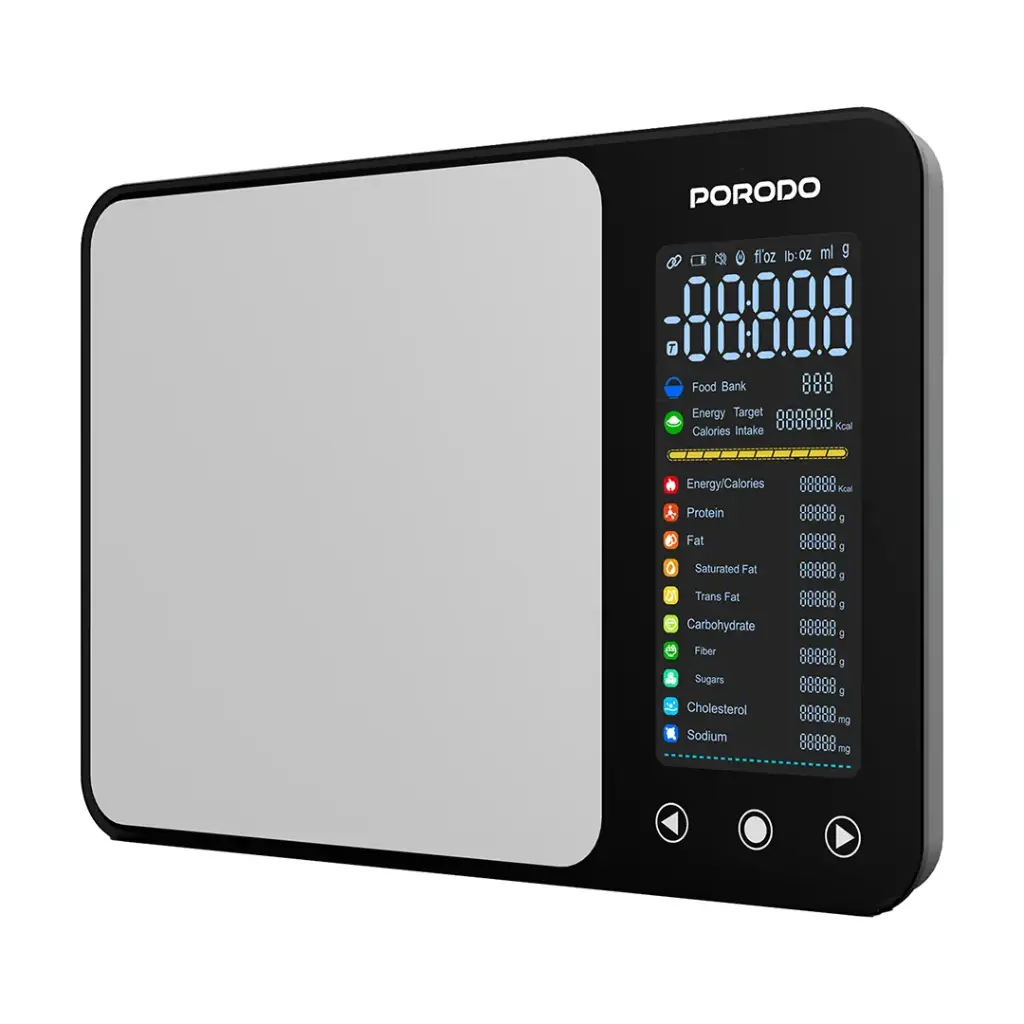 Porodo Lifestyle Kalio Smart Food Kitchen Scale Measuring Tape with Nutritional Calculator