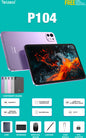 Telzeal P104 Tablet, 10.1" 1280x800 IPS Display, Octa-Core Processor, 16GB RAM, 1TB Storage, 8.0MP Front + 13.0MP Rear Camera, Dual SIM Cards, Android 13, 10000mAh, Puprle | P104