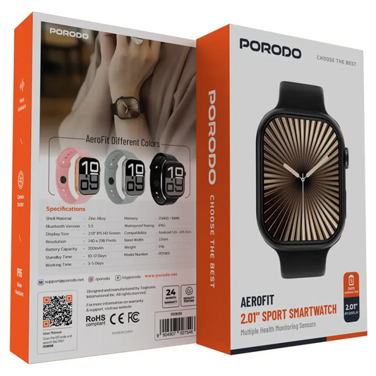 Porodo Aerofit 2.01" Sport Smart Watch