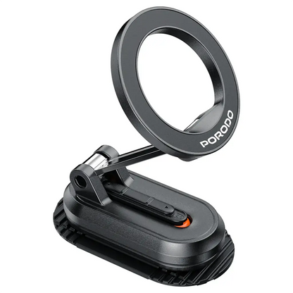 Porodo GripFold MagSafe Rotatable Car Mount 360° Full Rotation - Black