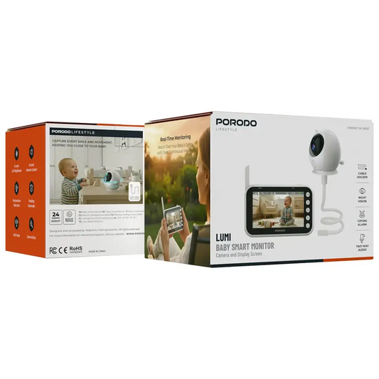 Porodo Lifestyle Lumi Baby Smart Monitor with Camera and Display Screen