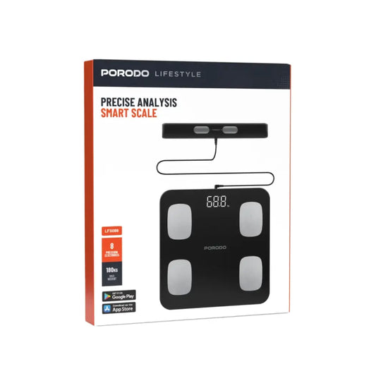 Porodo Lifestyle Precise Analysis Smart Scale - Black