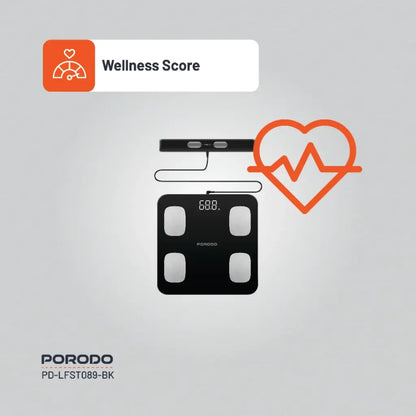 Porodo Lifestyle Precise Analysis Smart Scale - Black