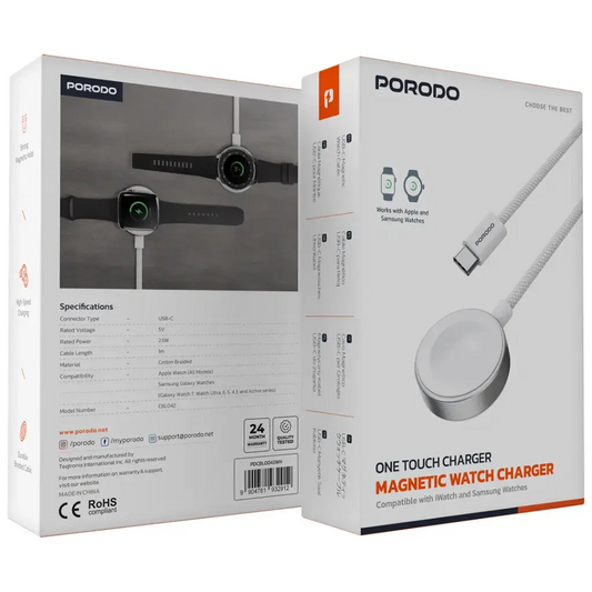 Porodo One Touch Charger Magnetic Watch Charger