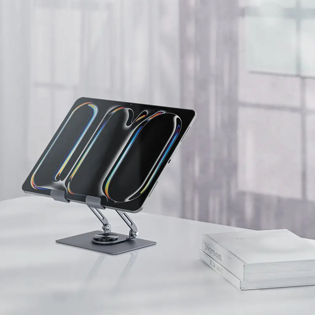 Porodo Zelo 360° Rotatable Tablet Holder with Silicone Grips - Gray