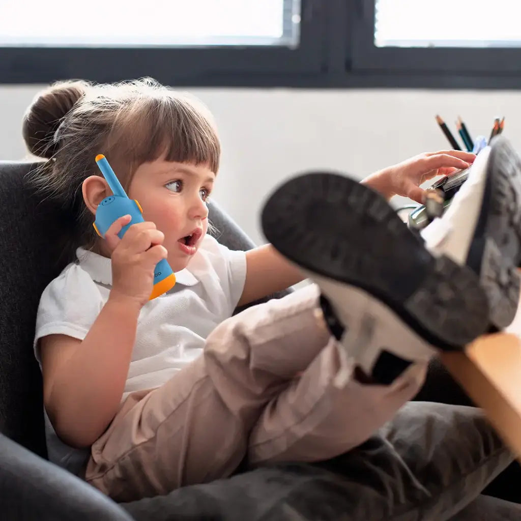 Porodo Kids Dual LCD Walkie Talkies with Flashlight & Keypad Child Lock