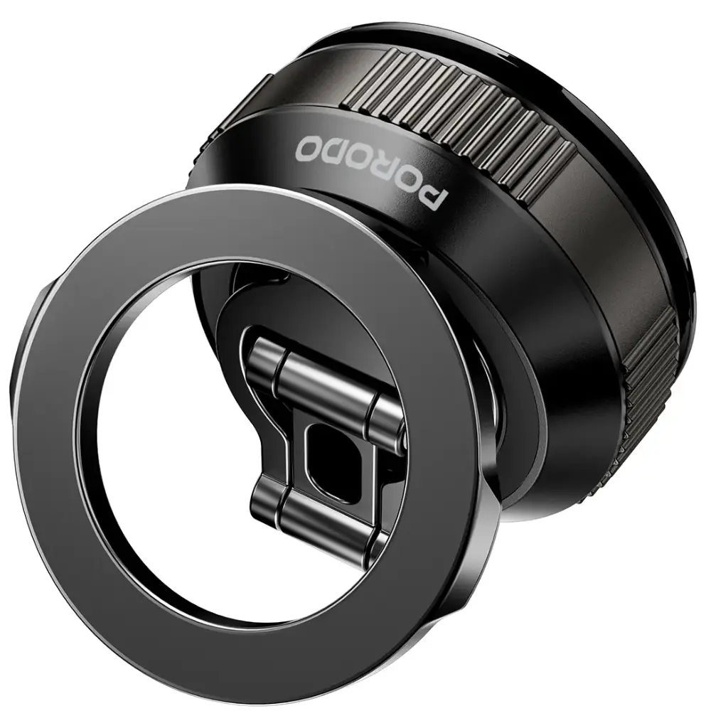 Porodo Vacuum Suction Magnetic Phone Holder - Black